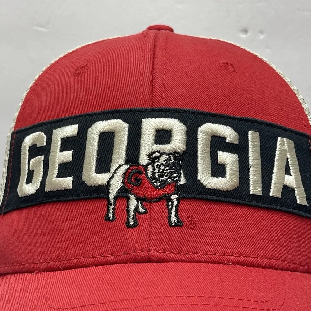 Georgia Bulldogs Trucker Hat Unisex Adult Red Snapback NCAA